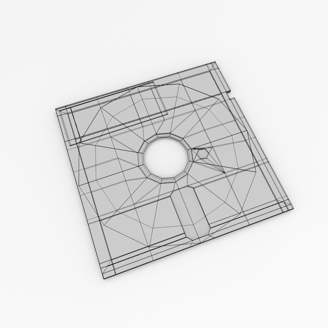 Floppy Disk 5 quarter inch 3D model_4