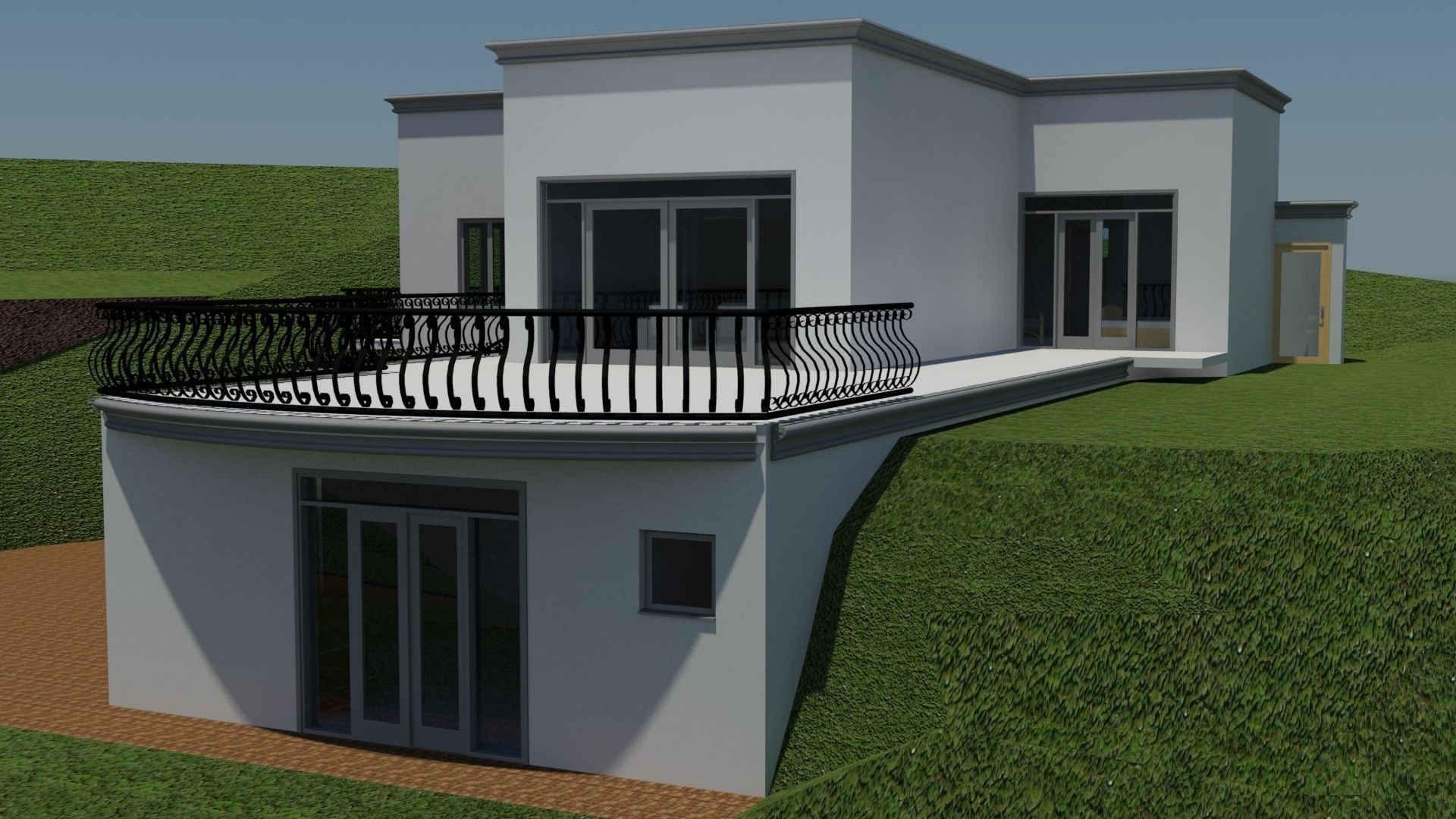 Vacation House 3D model_5