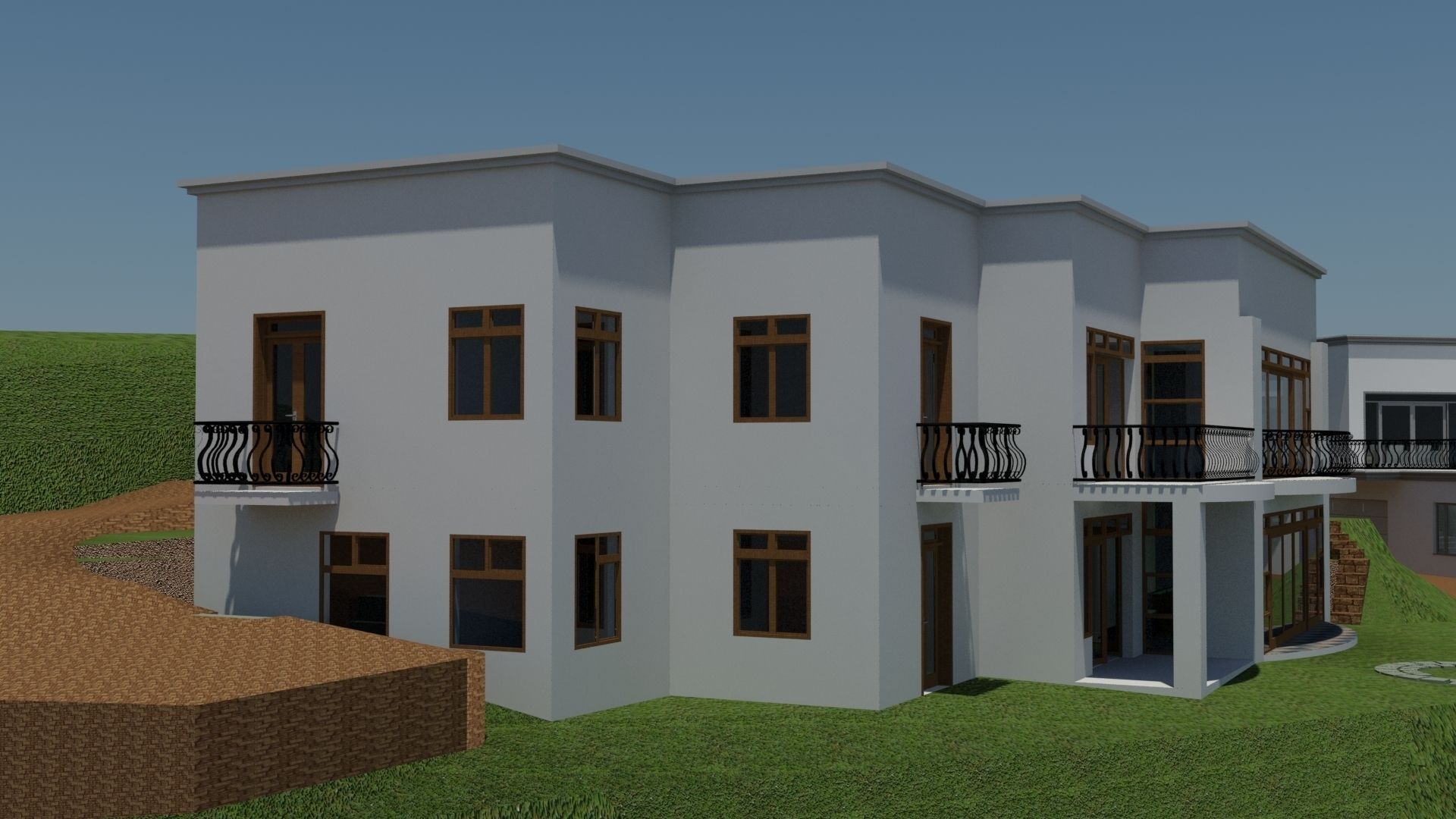 Vacation House 3D model_2