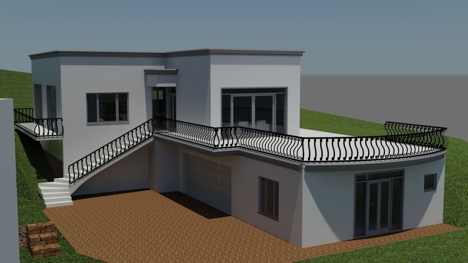 Vacation House 3D model_4