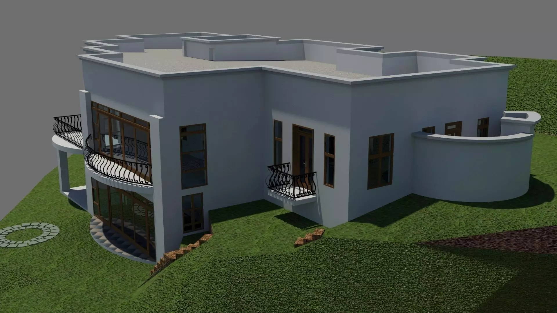 Vacation House 3D model_0