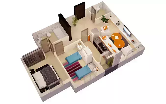 3d FLOOR PLAN 3D model