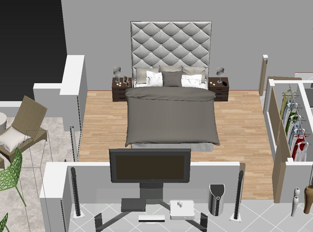 detailed floor plan 3d BLENDER ready 3D model_6