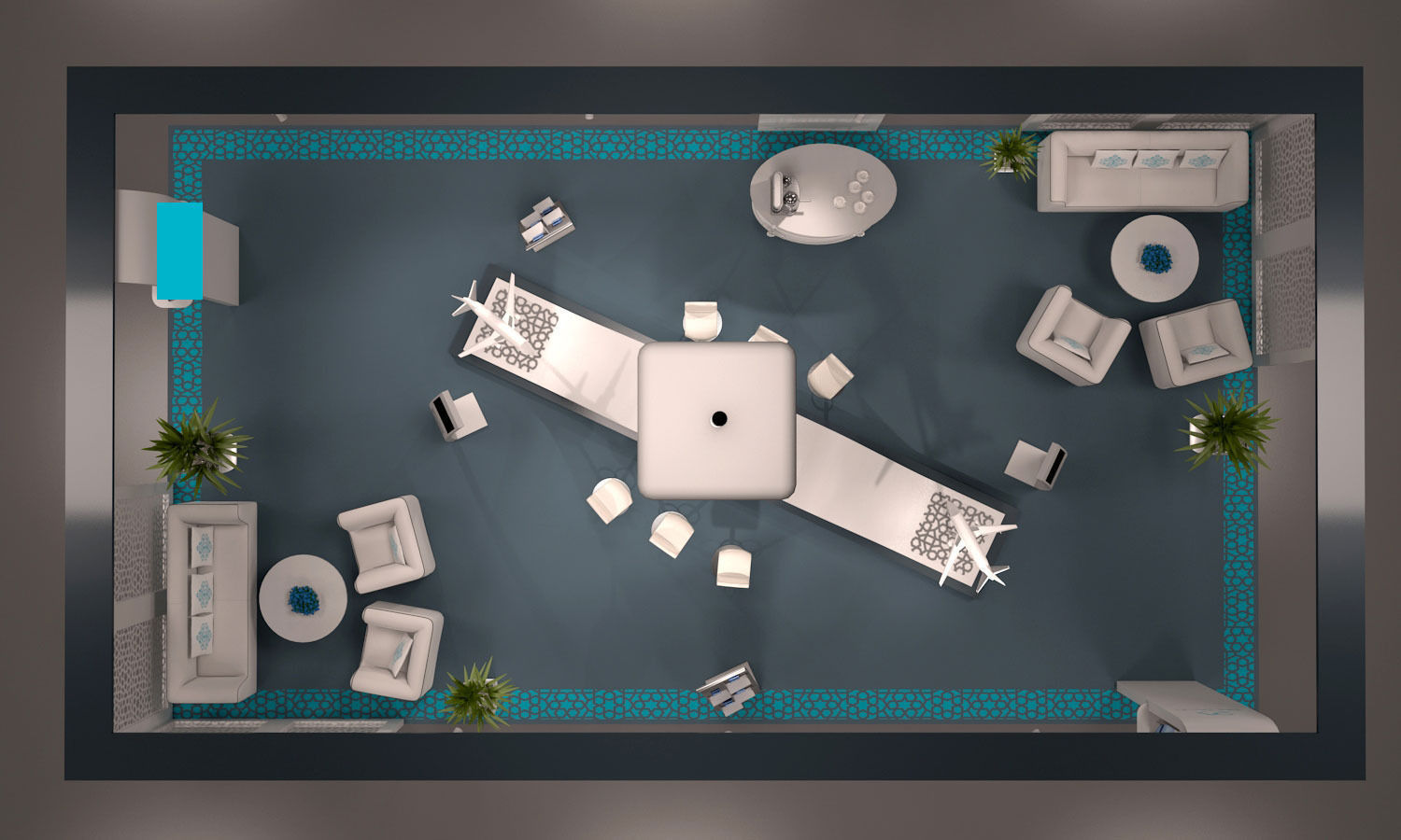 trade fair event stand 3D model_5