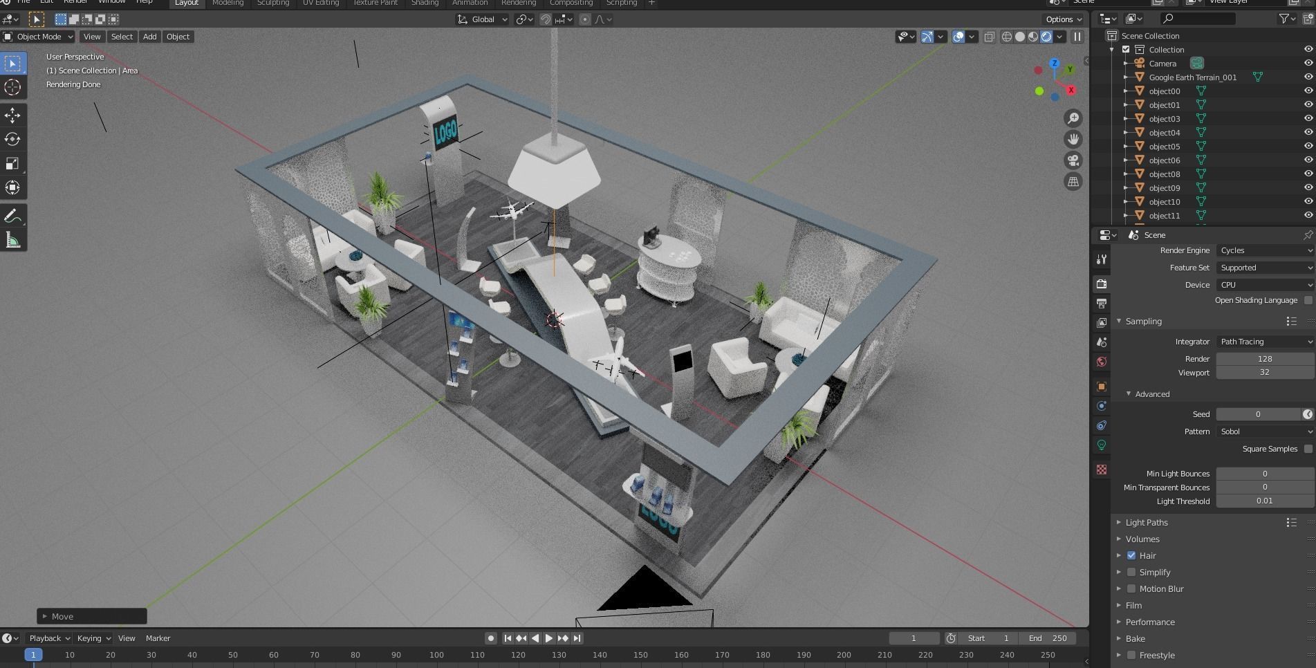 trade fair event stand 3D model_2