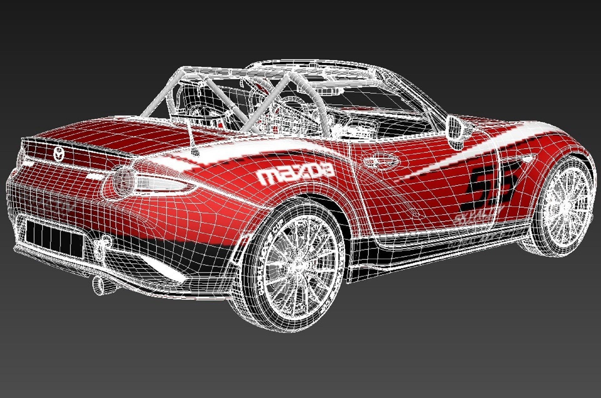 Mazda MX-5 2016 CUP Race Car 3D model_20
