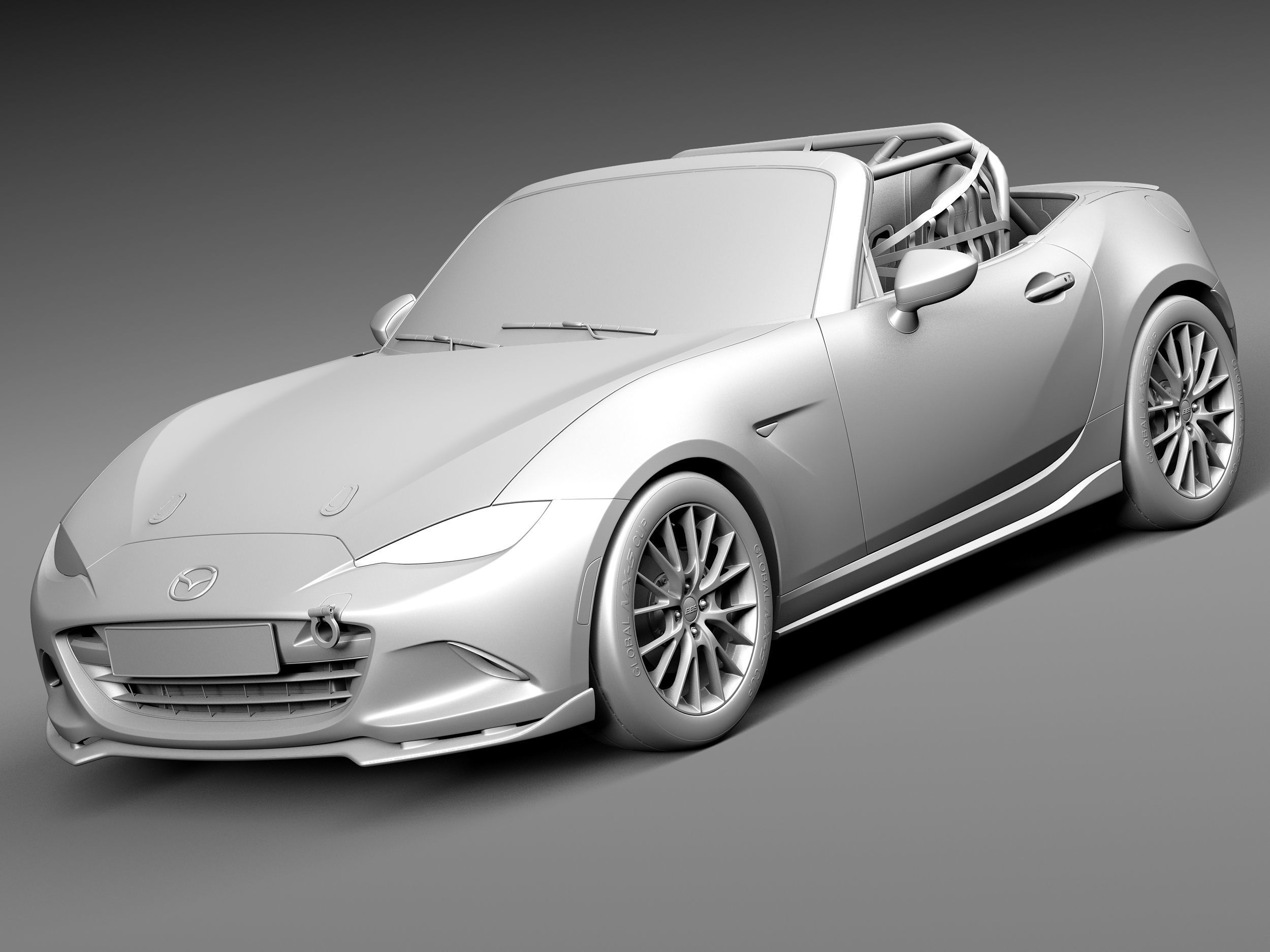 Mazda MX-5 2016 CUP Race Car 3D model_10