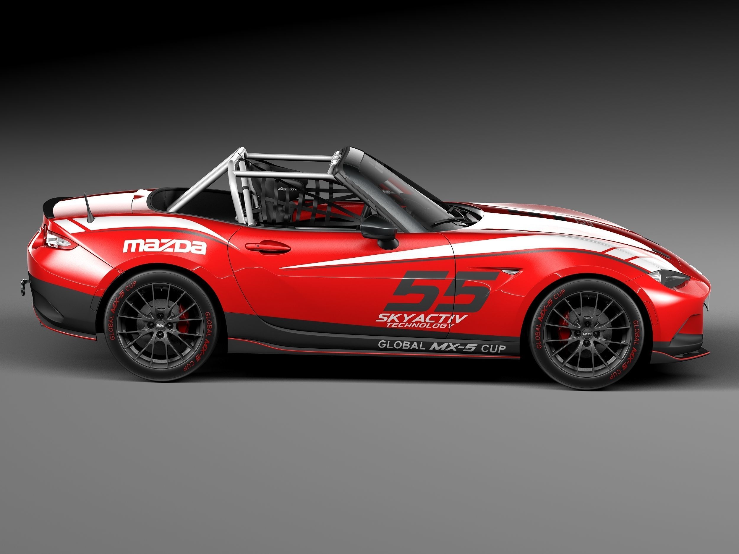 Mazda MX-5 2016 CUP Race Car 3D model_6