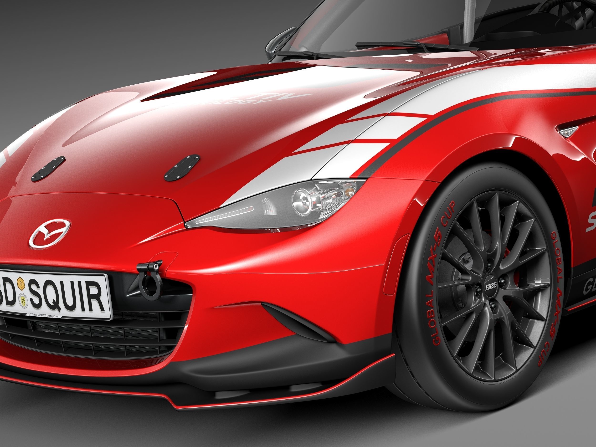 Mazda MX-5 2016 CUP Race Car 3D model_2