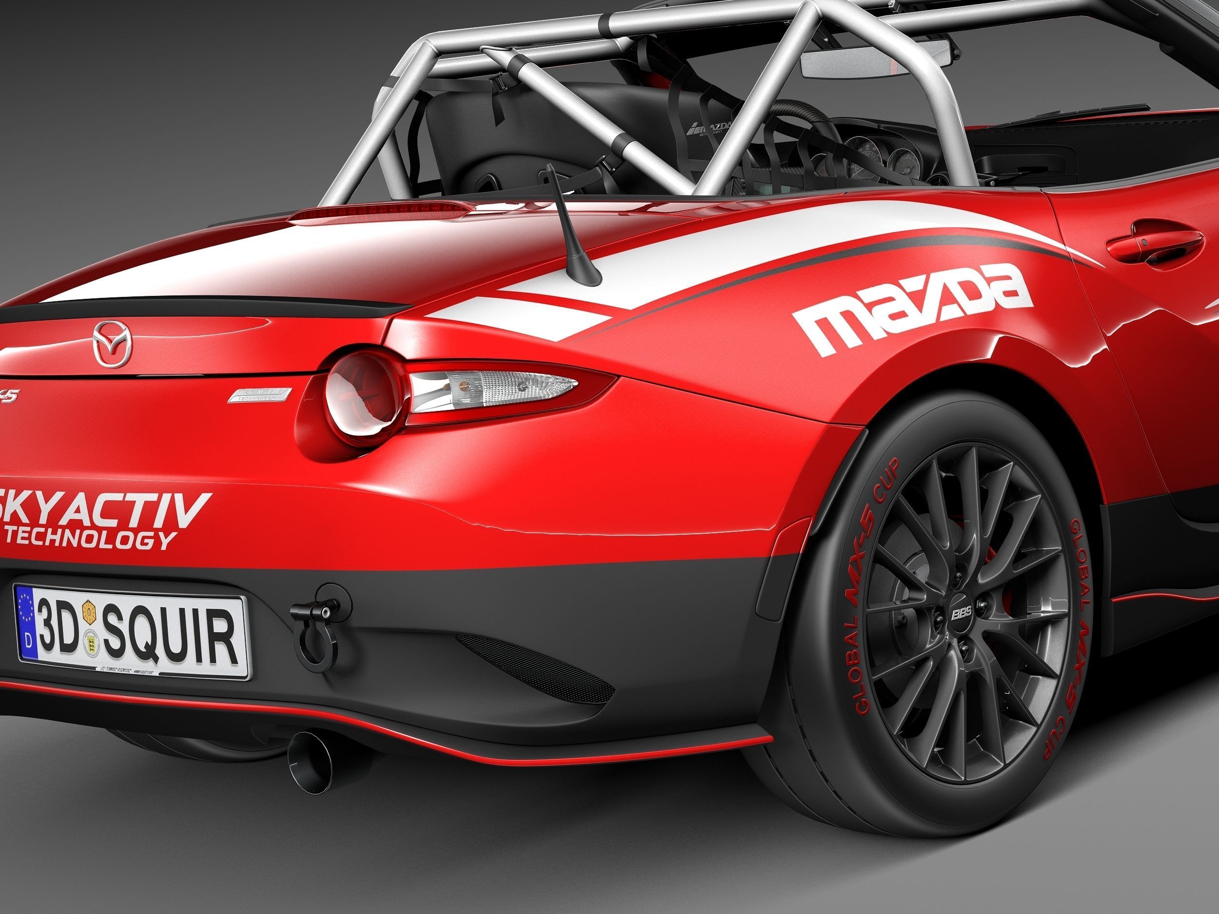 Mazda MX-5 2016 CUP Race Car 3D model_3