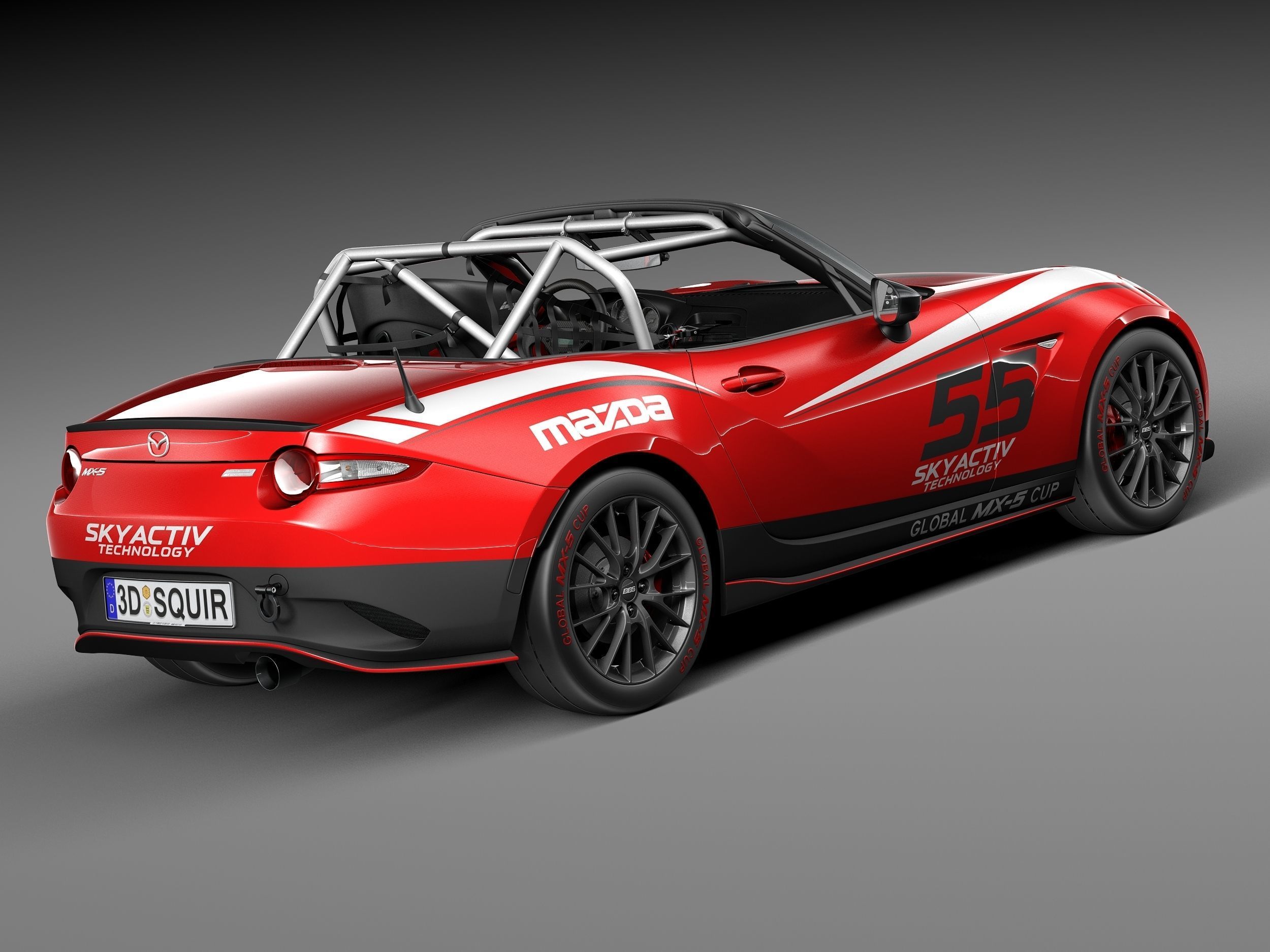Mazda MX-5 2016 CUP Race Car 3D model_4