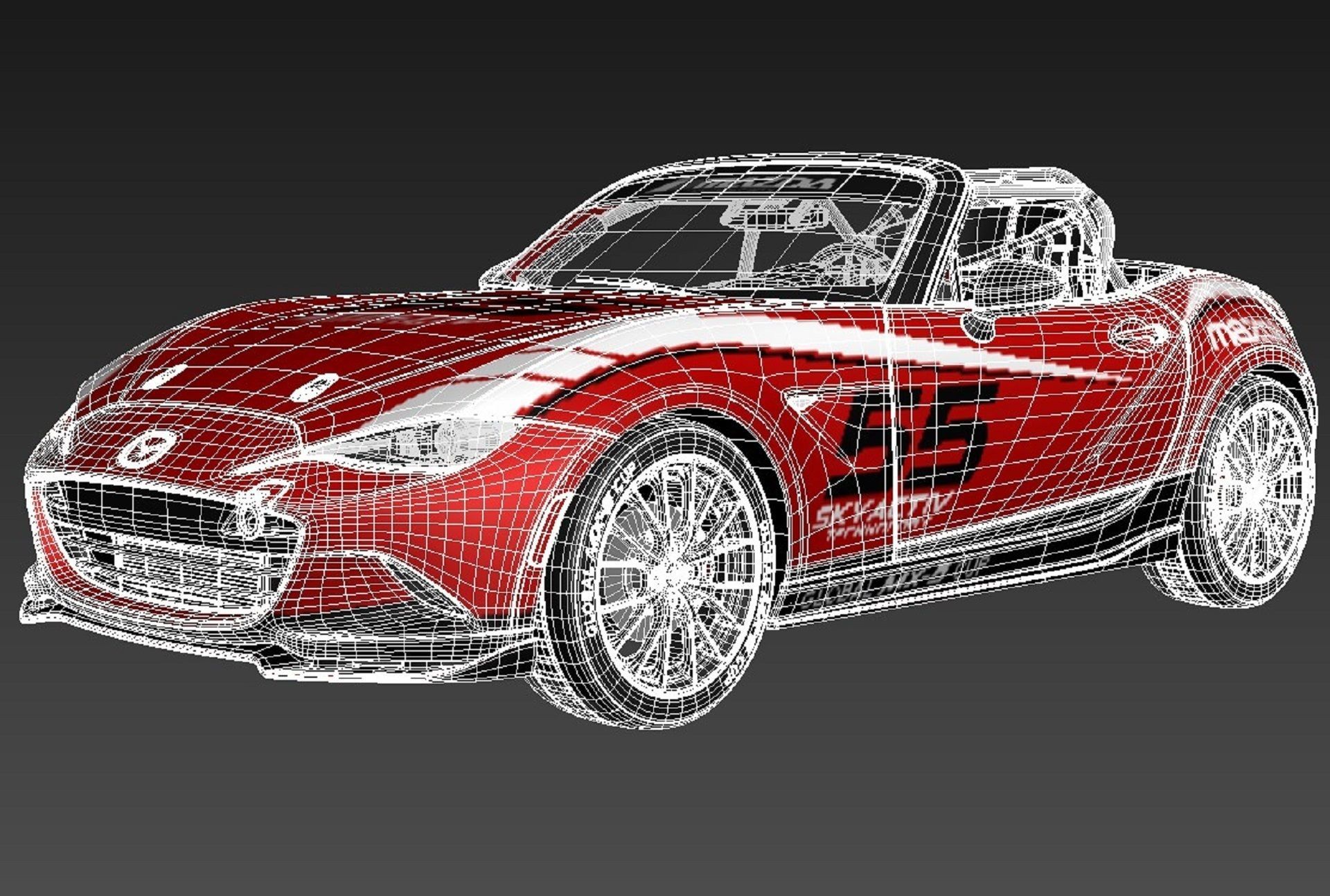 Mazda MX-5 2016 CUP Race Car 3D model_19