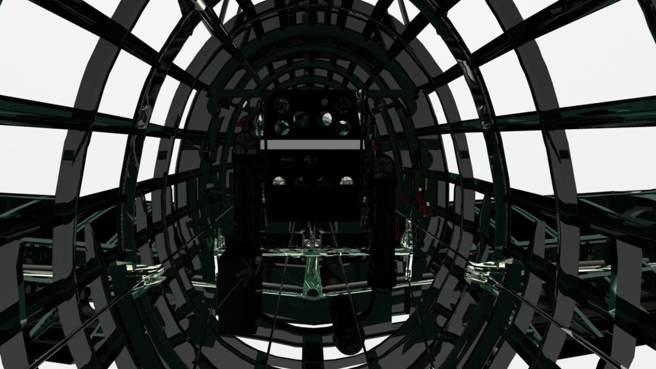 Mitsubishi A6M Zero framework 3D model_5