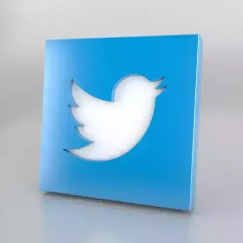 Twitter Icon Logo 3D model