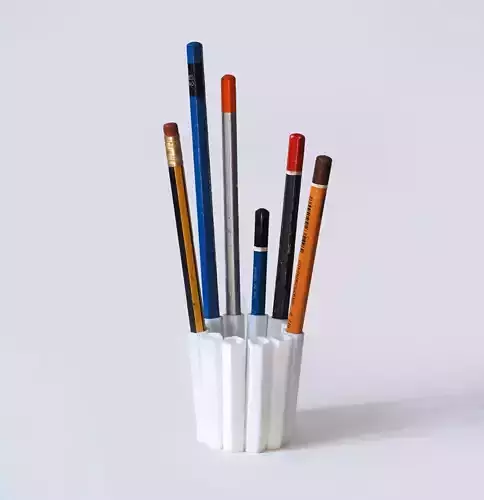 12 Pencil Pot Free 3D print model