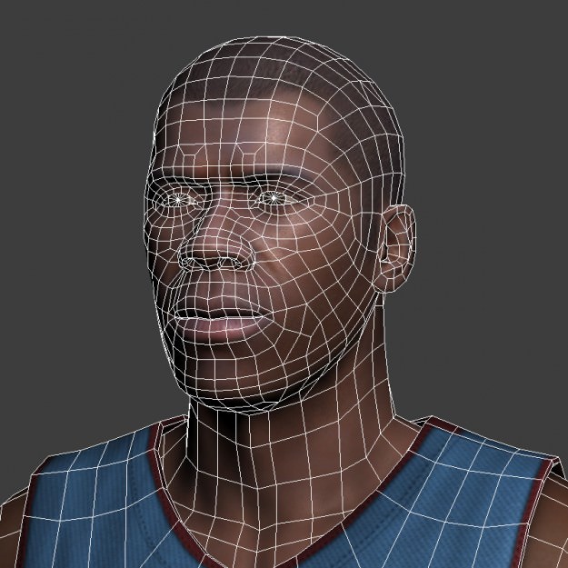 Basketball player v1 Low-poly 3D model_7