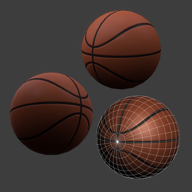 Basketball player v1 Low-poly 3D model_9
