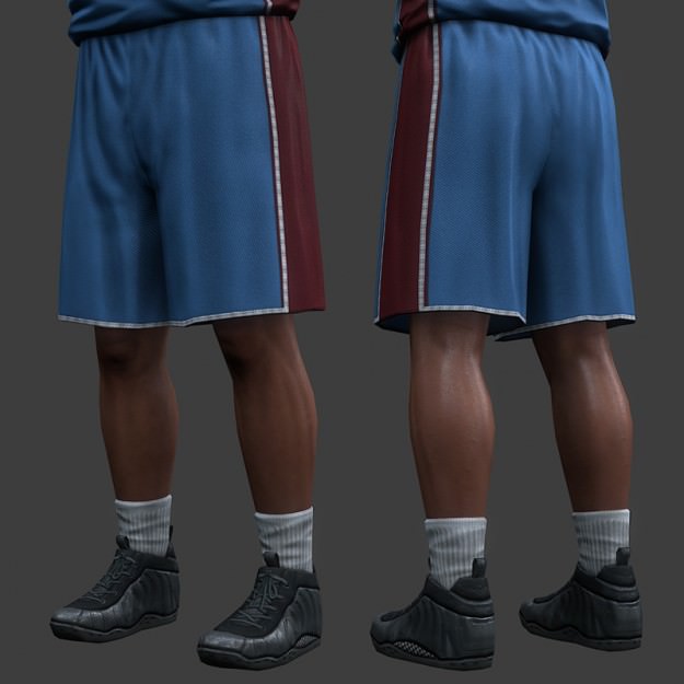 Basketball player v1 Low-poly 3D model_6