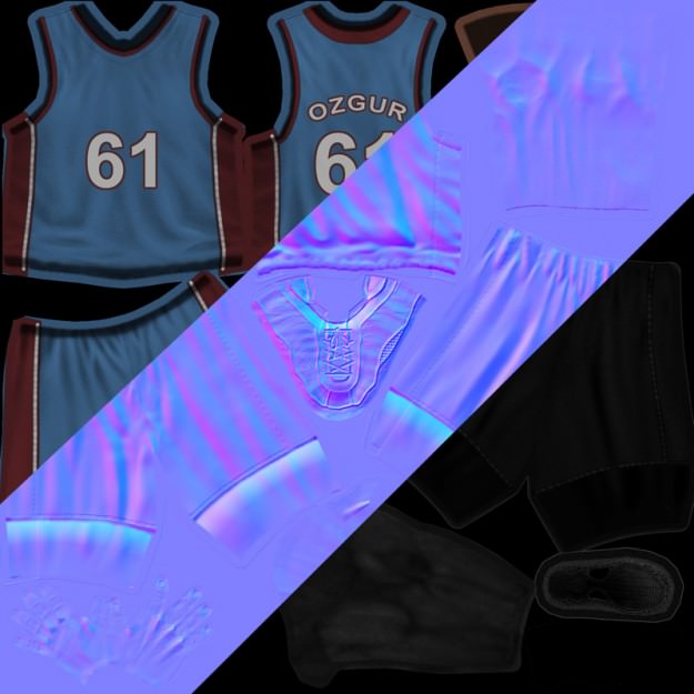 Basketball player v1 Low-poly 3D model_10