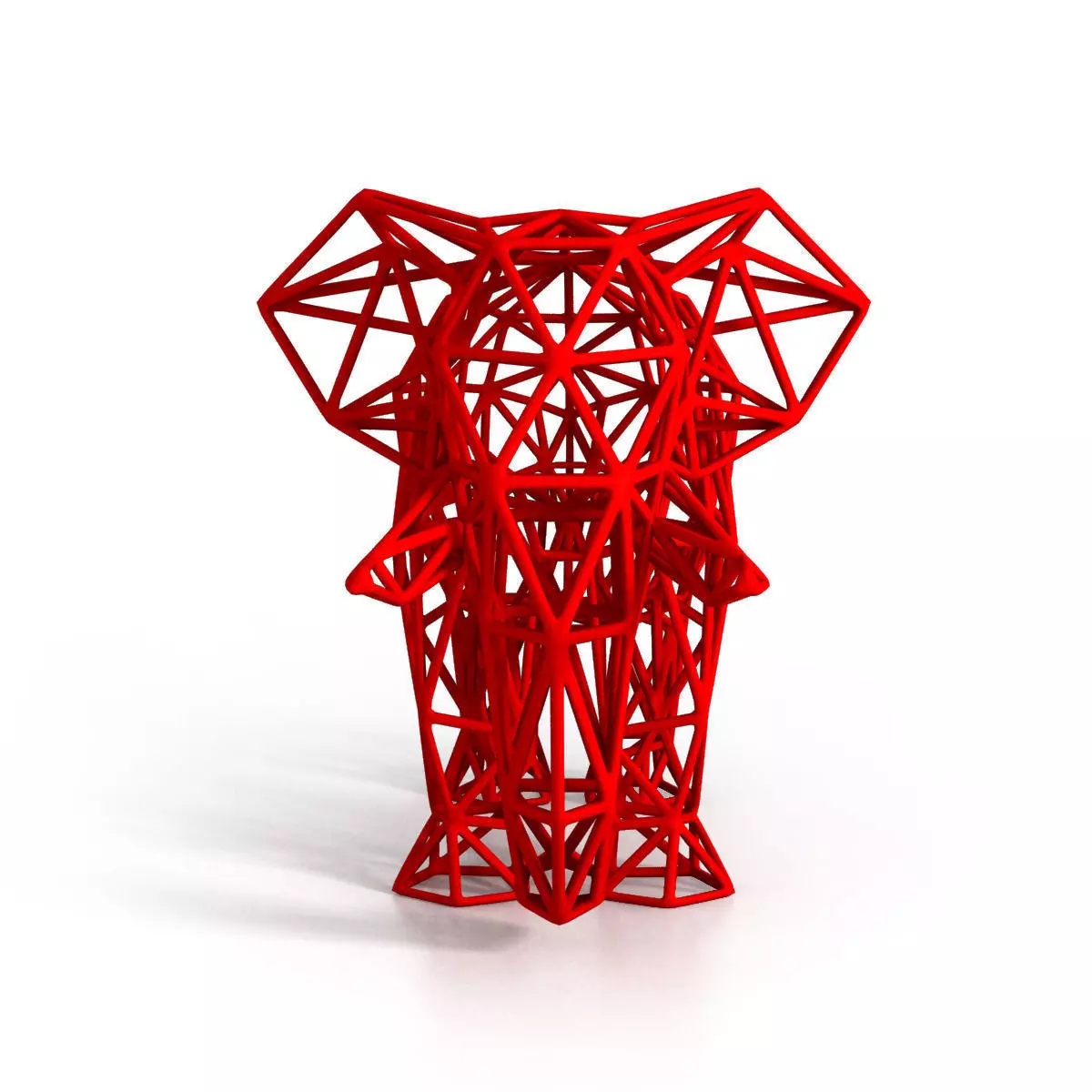 Elephant Wireframe 3D print model_0