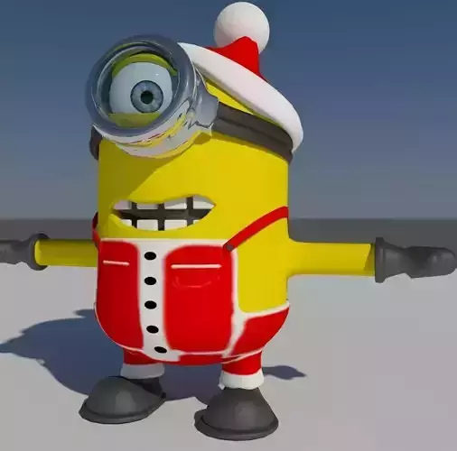 Christmas Minion Low-poly 3D model