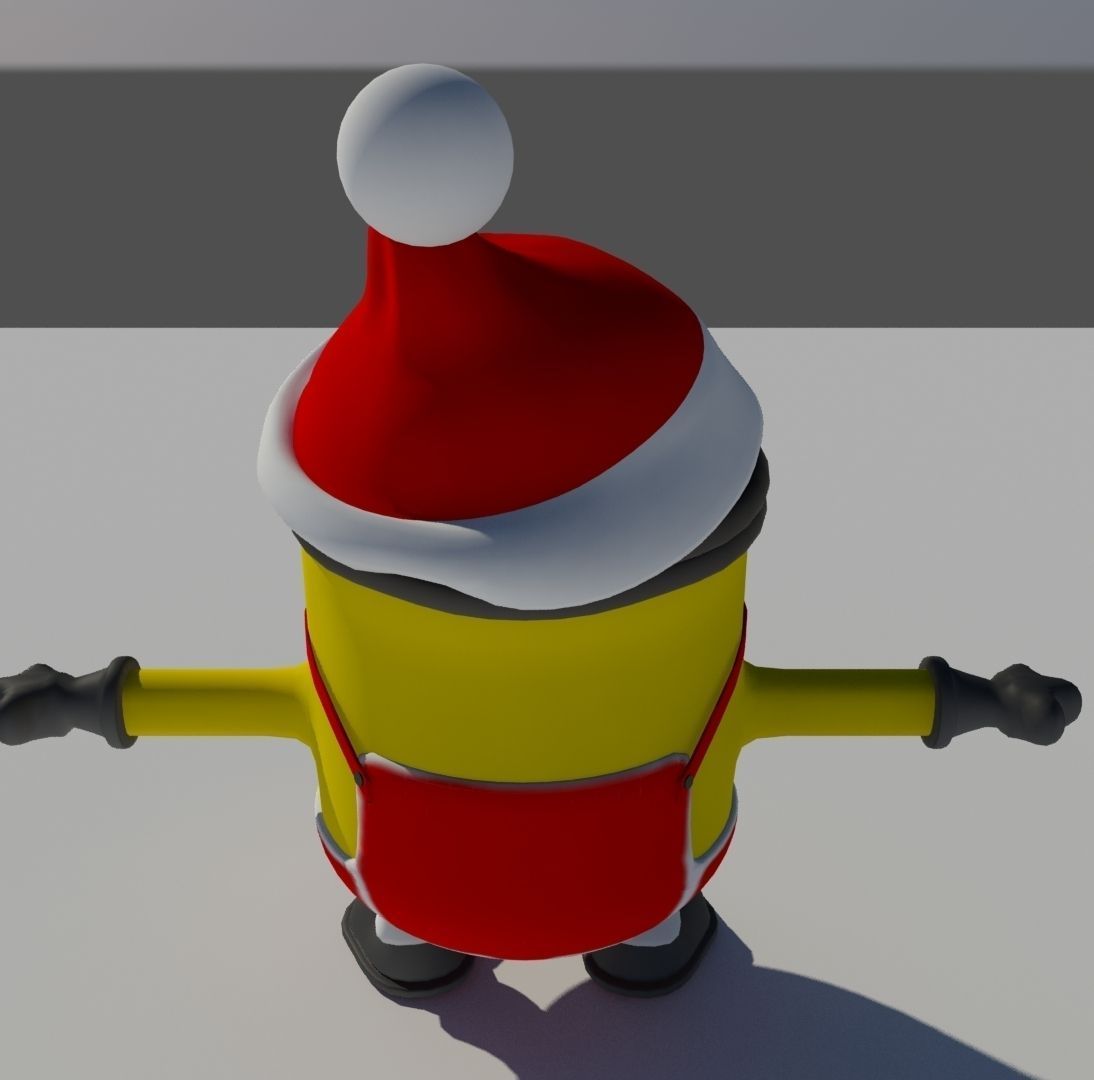 Christmas Minion Low-poly 3D model_4