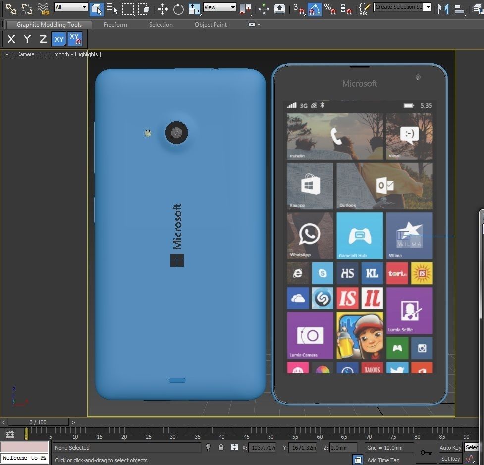 Microsoft Lumia 535 Blue 3D model_16