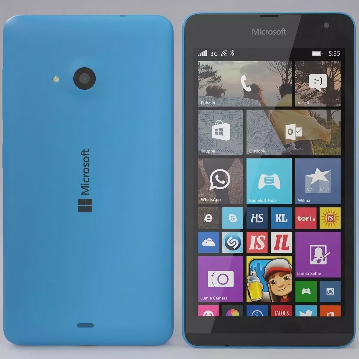 Microsoft Lumia 535 Blue 3D model_0