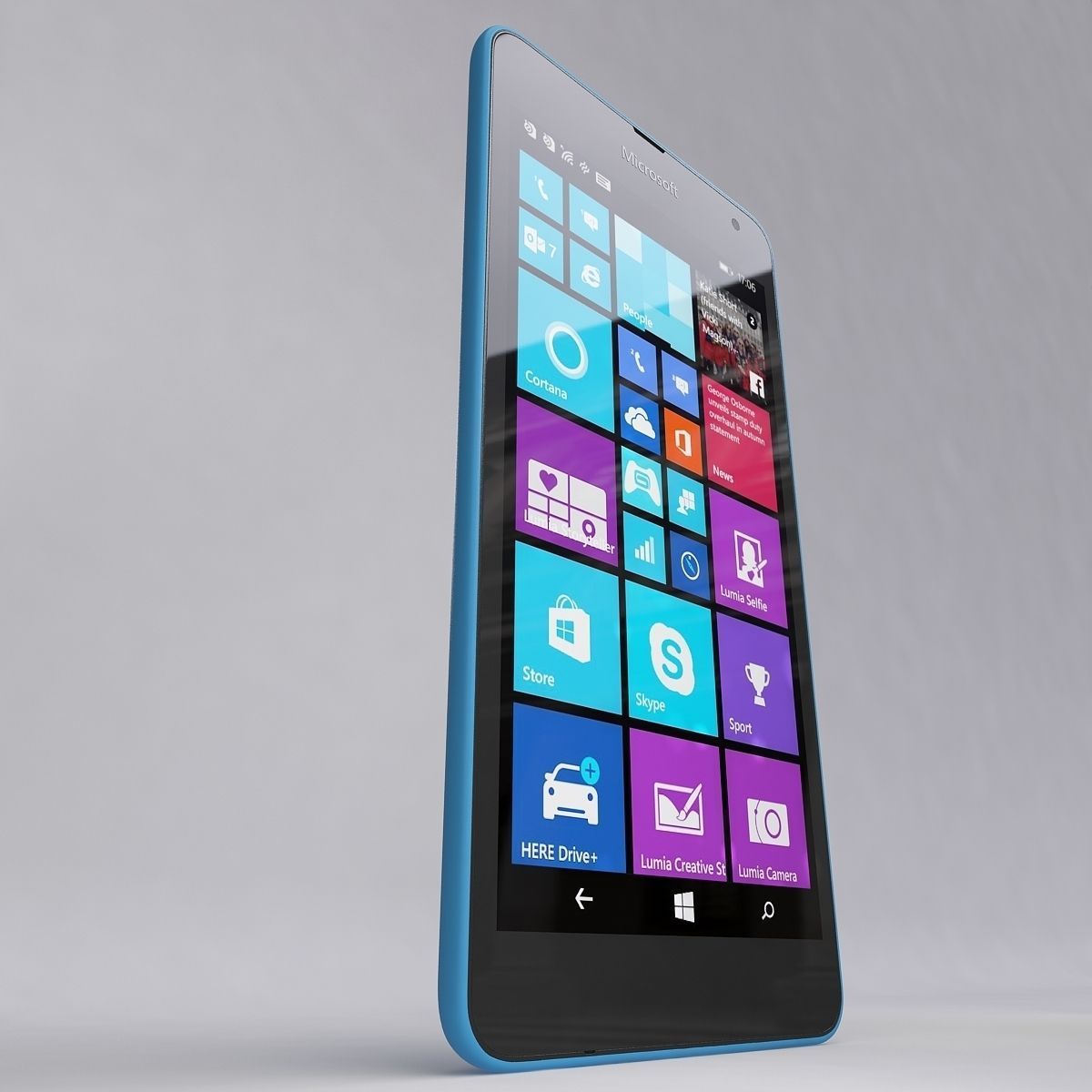 Microsoft Lumia 535 Blue 3D model_5