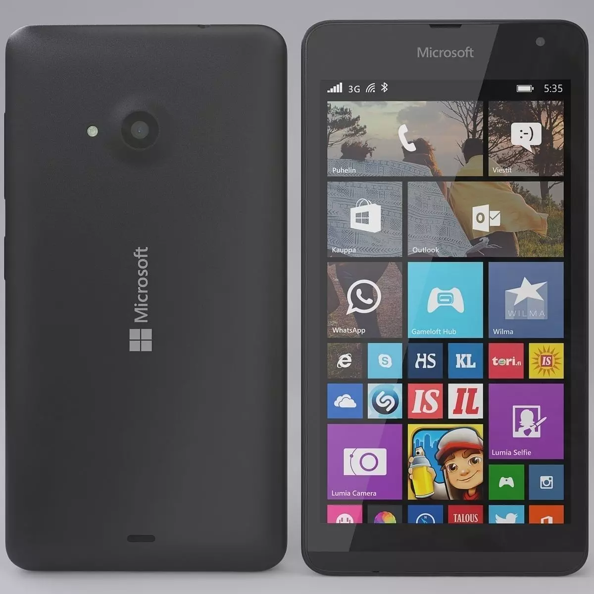 Microsoft Lumia 535 Gray 3D model_0