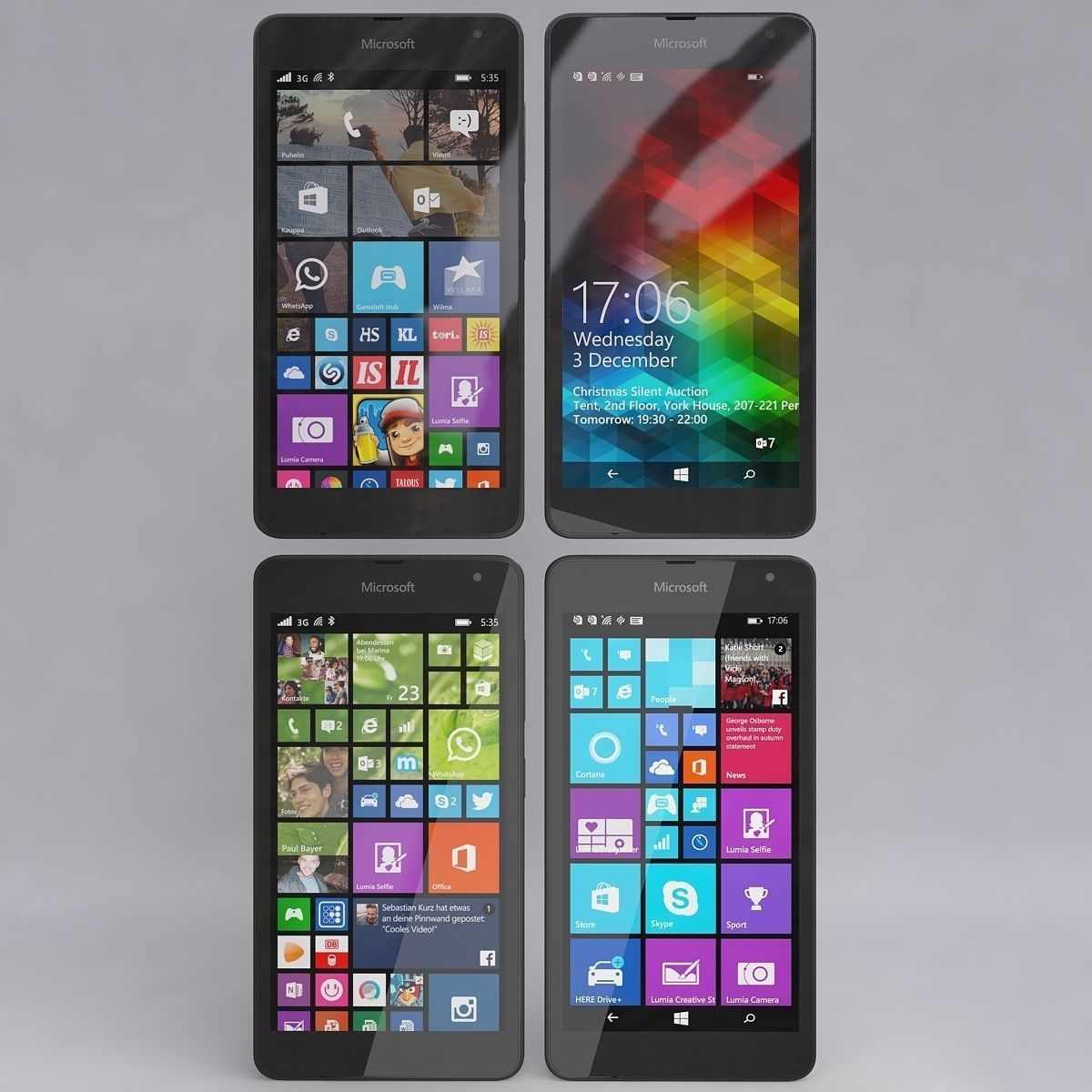 Microsoft Lumia 535 Gray 3D model_1