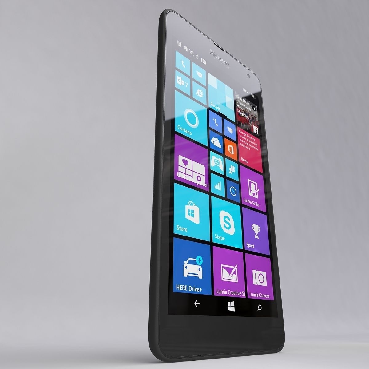 Microsoft Lumia 535 Gray 3D model_3