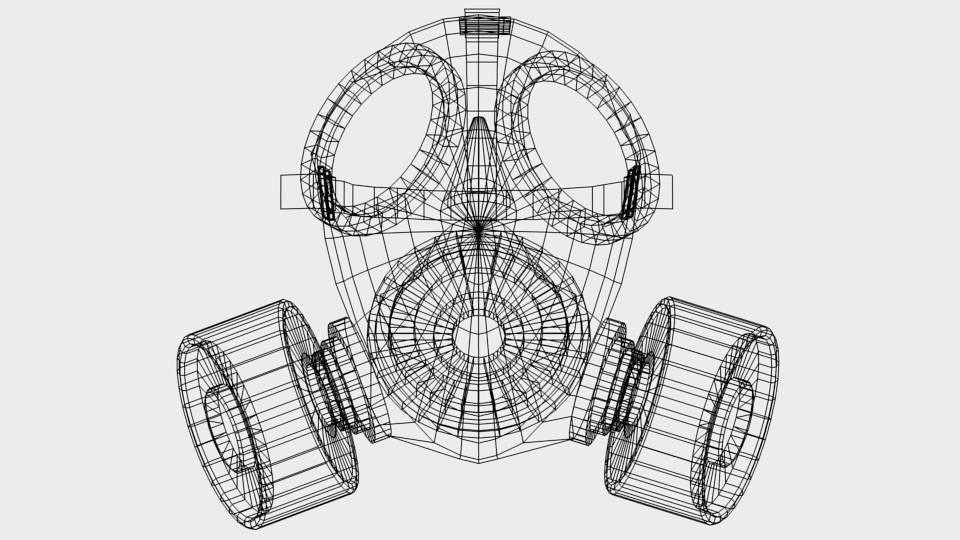 Gasmask gas mask 3D model_4
