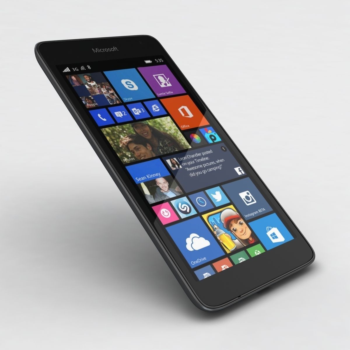 Microsoft Lumia 535 and Dual SIM All Colors Low-poly 3D model_59