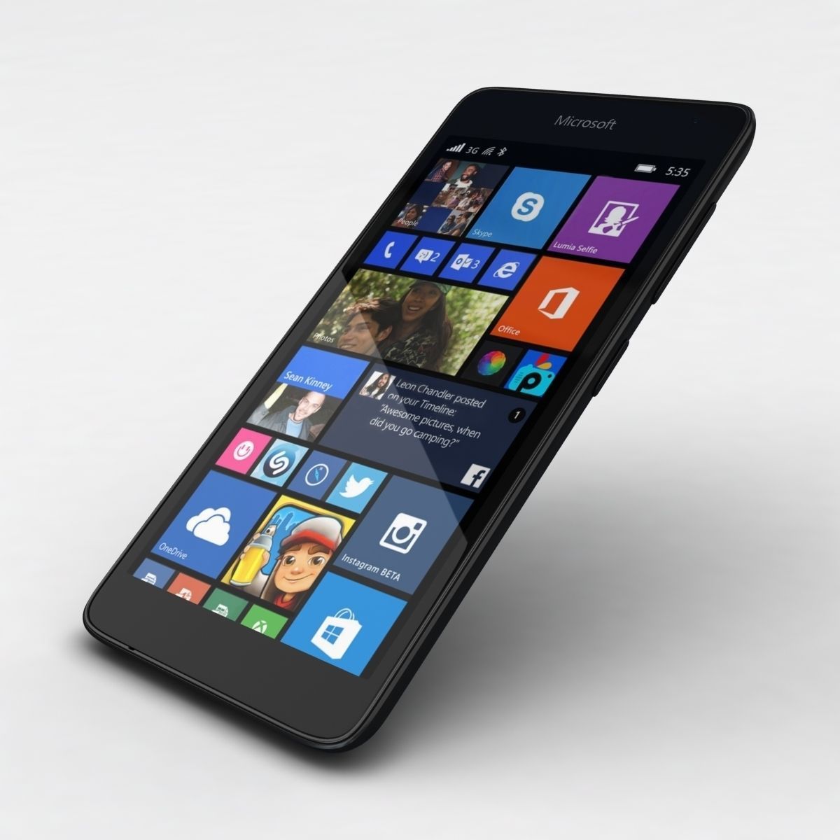 Microsoft Lumia 535 and Dual SIM All Colors Low-poly 3D model_82