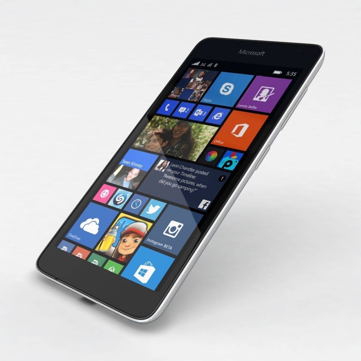 Microsoft Lumia 535 and Dual SIM All Colors Low-poly 3D model_39