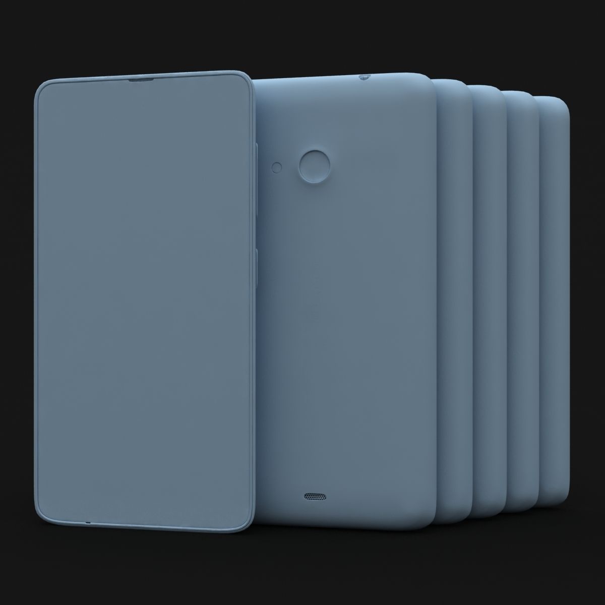 Microsoft Lumia 535 and Dual SIM All Colors Low-poly 3D model_85