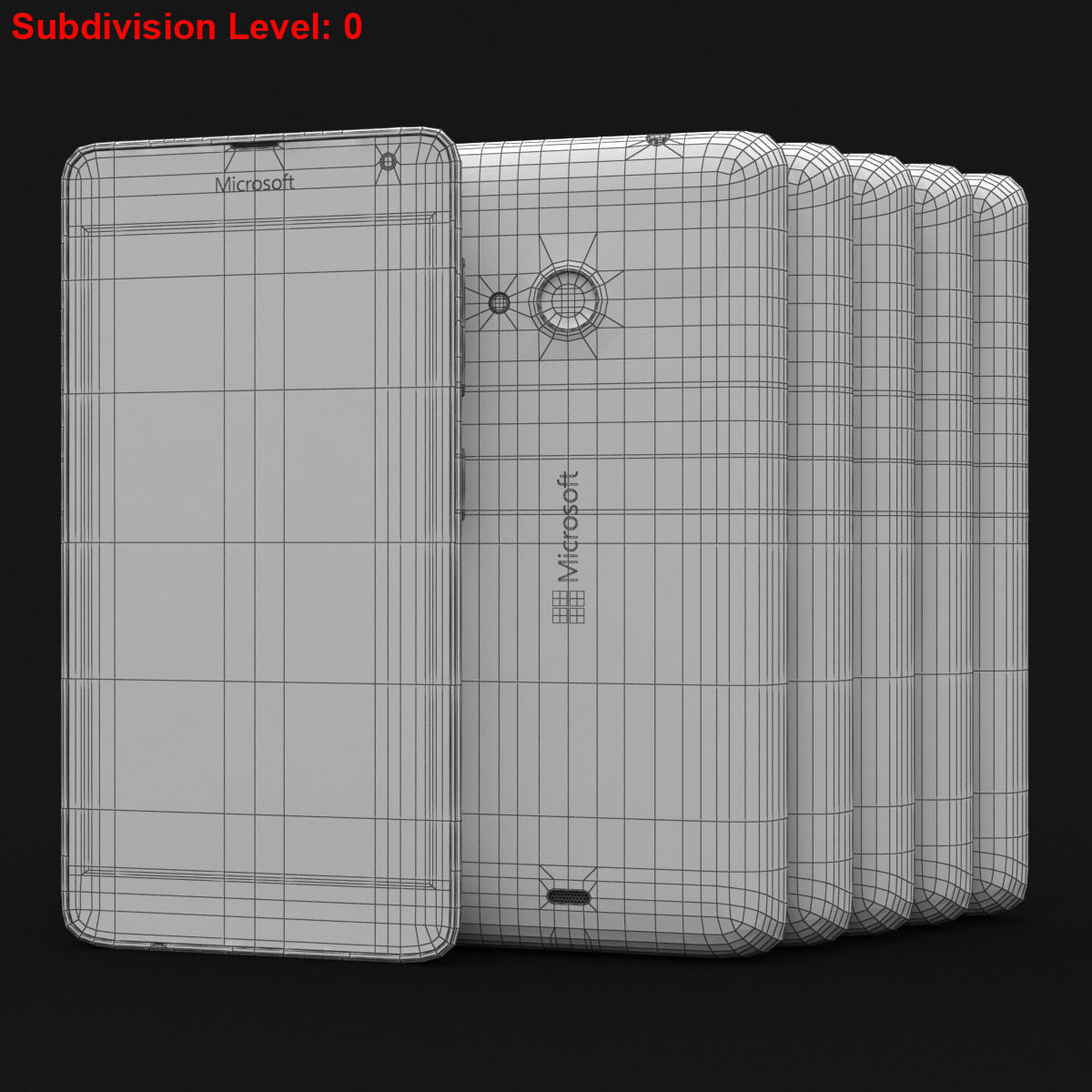 Microsoft Lumia 535 and Dual SIM All Colors Low-poly 3D model_87