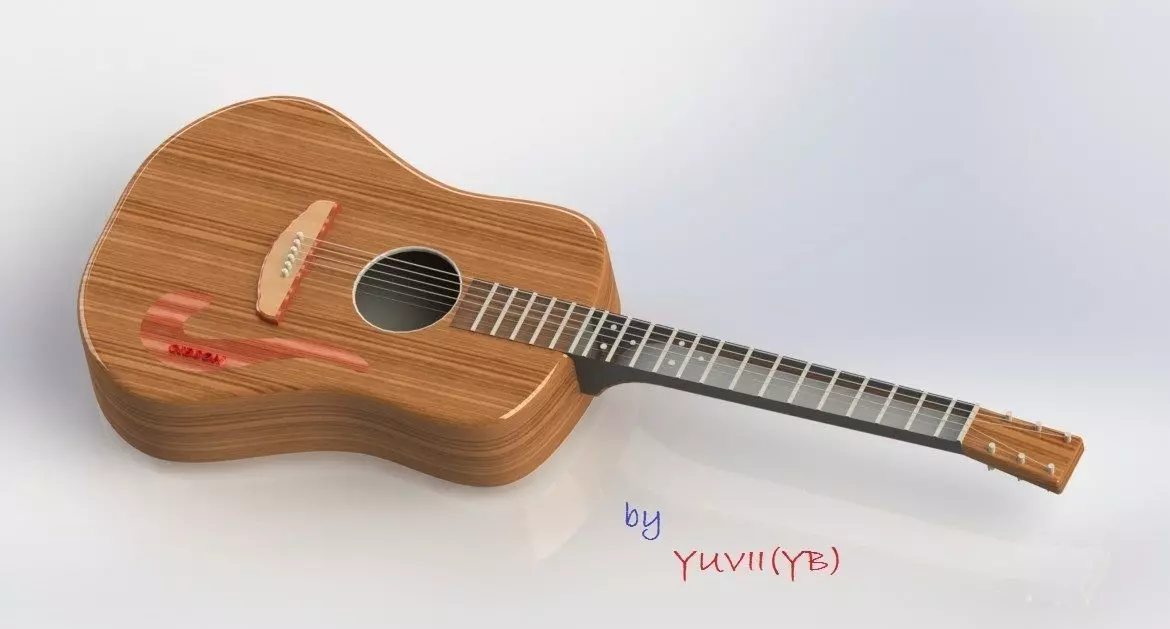 GUITAR acoustic Free 3D print model