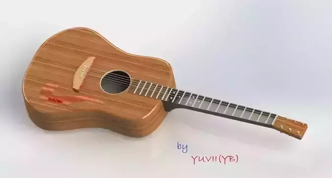 GUITAR acoustic Free 3D print model