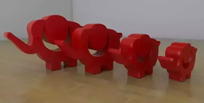 Elephant ornament Free 3D print model