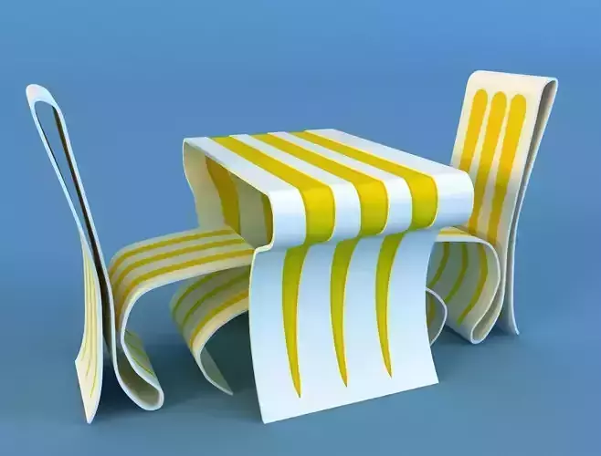 Modern table and chair