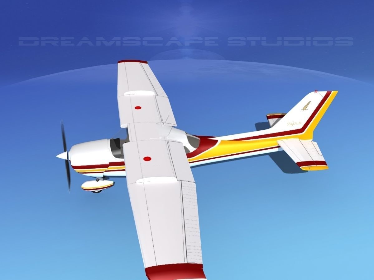 Cessna 172 Skyhawk STOL V03 3D model_9