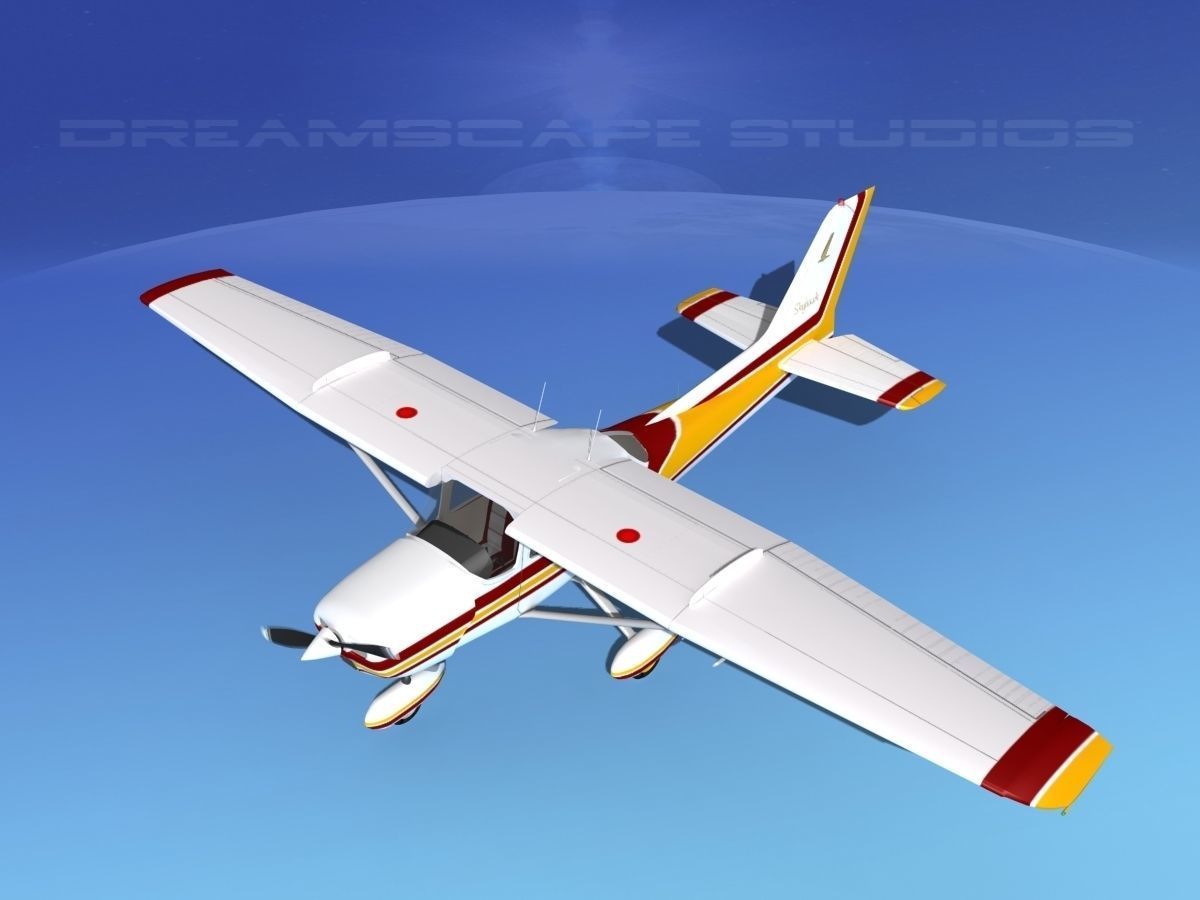 Cessna 172 Skyhawk STOL V03 3D model_10