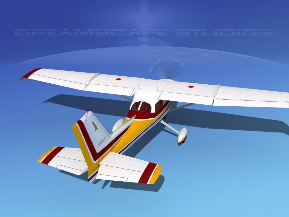 Cessna 172 Skyhawk STOL V03 3D model_6