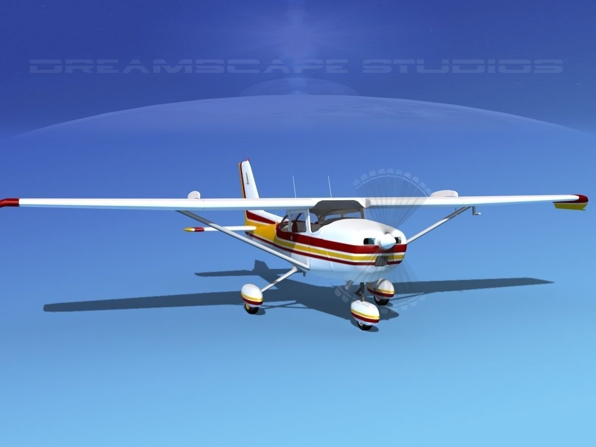 Cessna 172 Skyhawk STOL V03 3D model_2