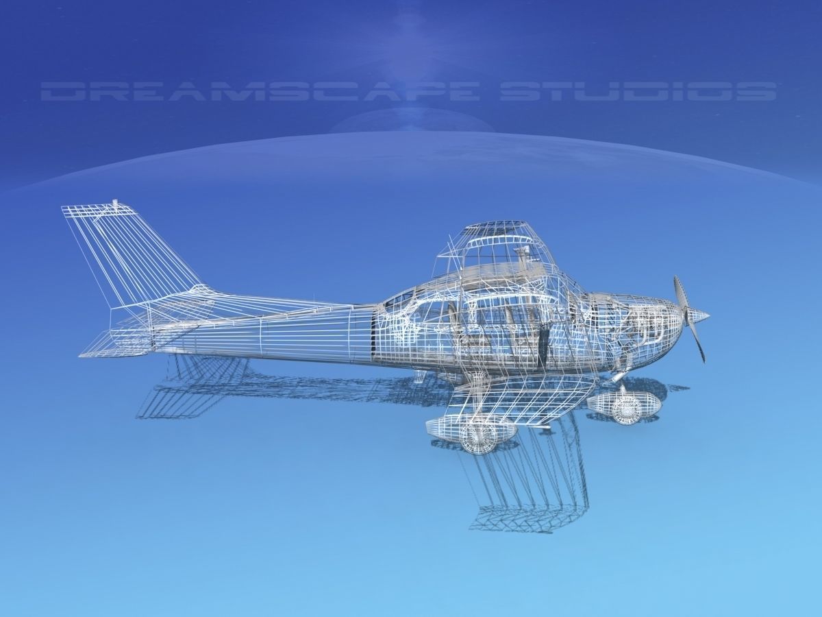 Cessna 172 Skyhawk STOL V03 3D model_17