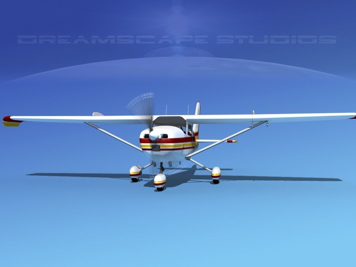 Cessna 172 Skyhawk STOL V03 3D model_1