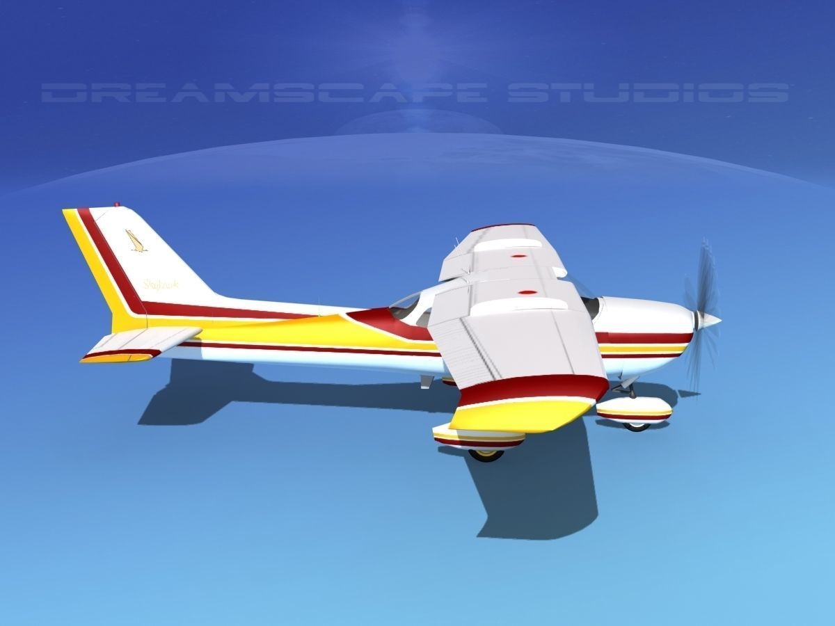 Cessna 172 Skyhawk STOL V03 3D model_4