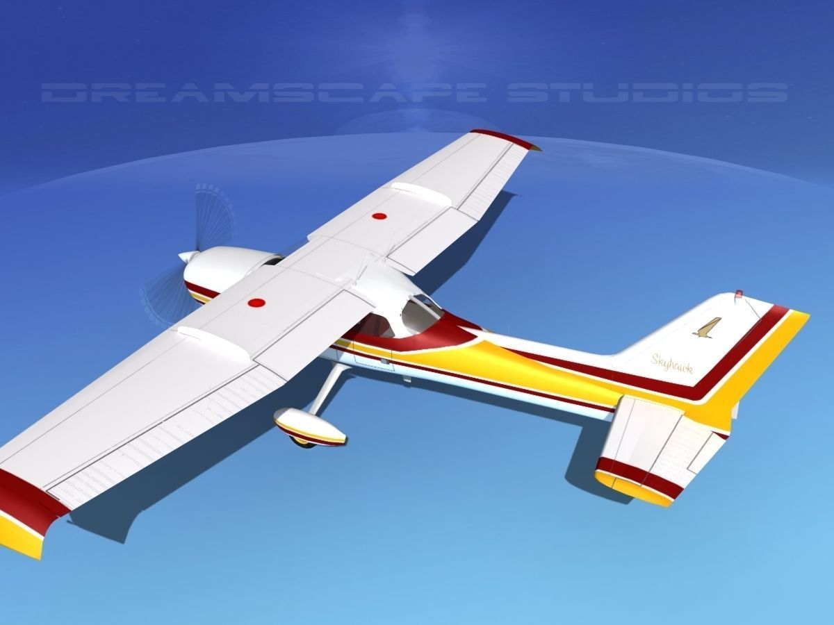 Cessna 172 Skyhawk STOL V03 3D model_8